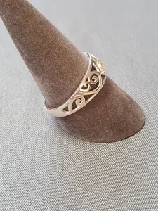 Silverring med blomma 9250290R