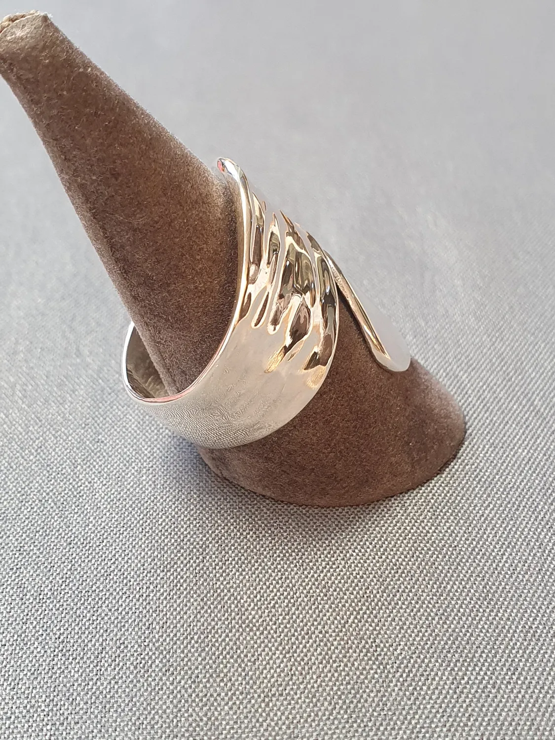 Silverring skrovlig/blank 9250713R