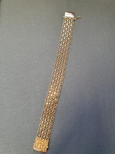 X-länk armband m stav, 4-radigt 18cm 18,0gr 18K