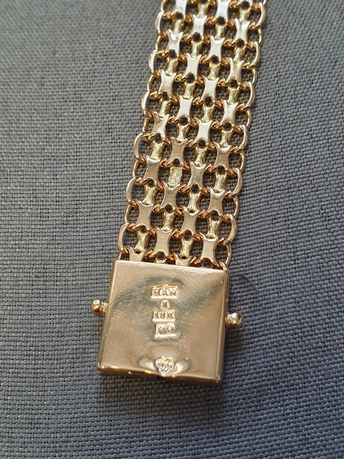 X-länk armband, 4-radigt 19cm 18,4gr 18K