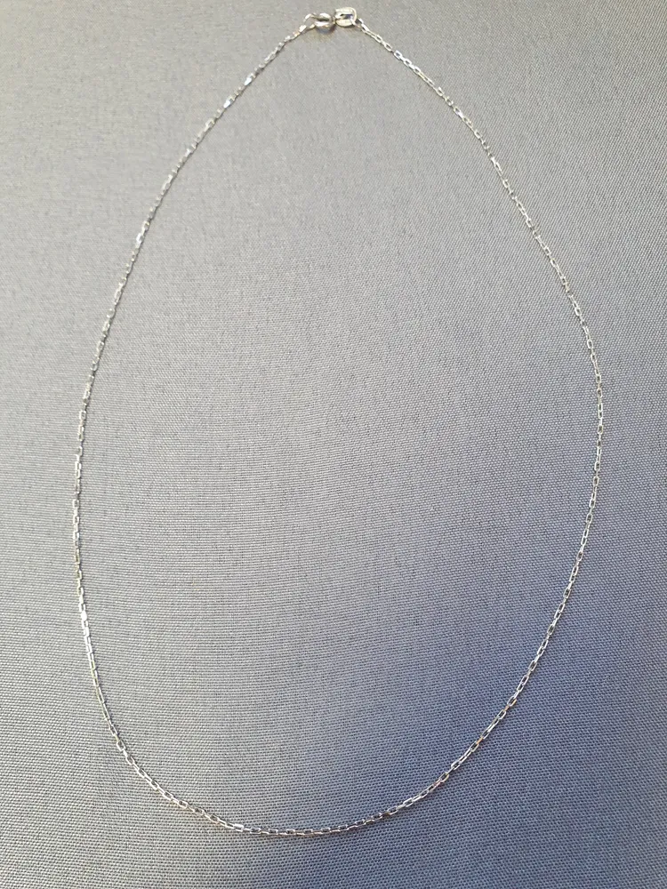 Ankar kedja, tunn 42cm 1,6gr 18K vitguld