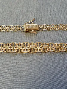 X-länk halsband m stav doserat 43,5cm 18gr 18K