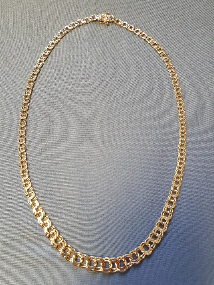 Bismarck halsband doserat 44,5cm 22,3gr 18K