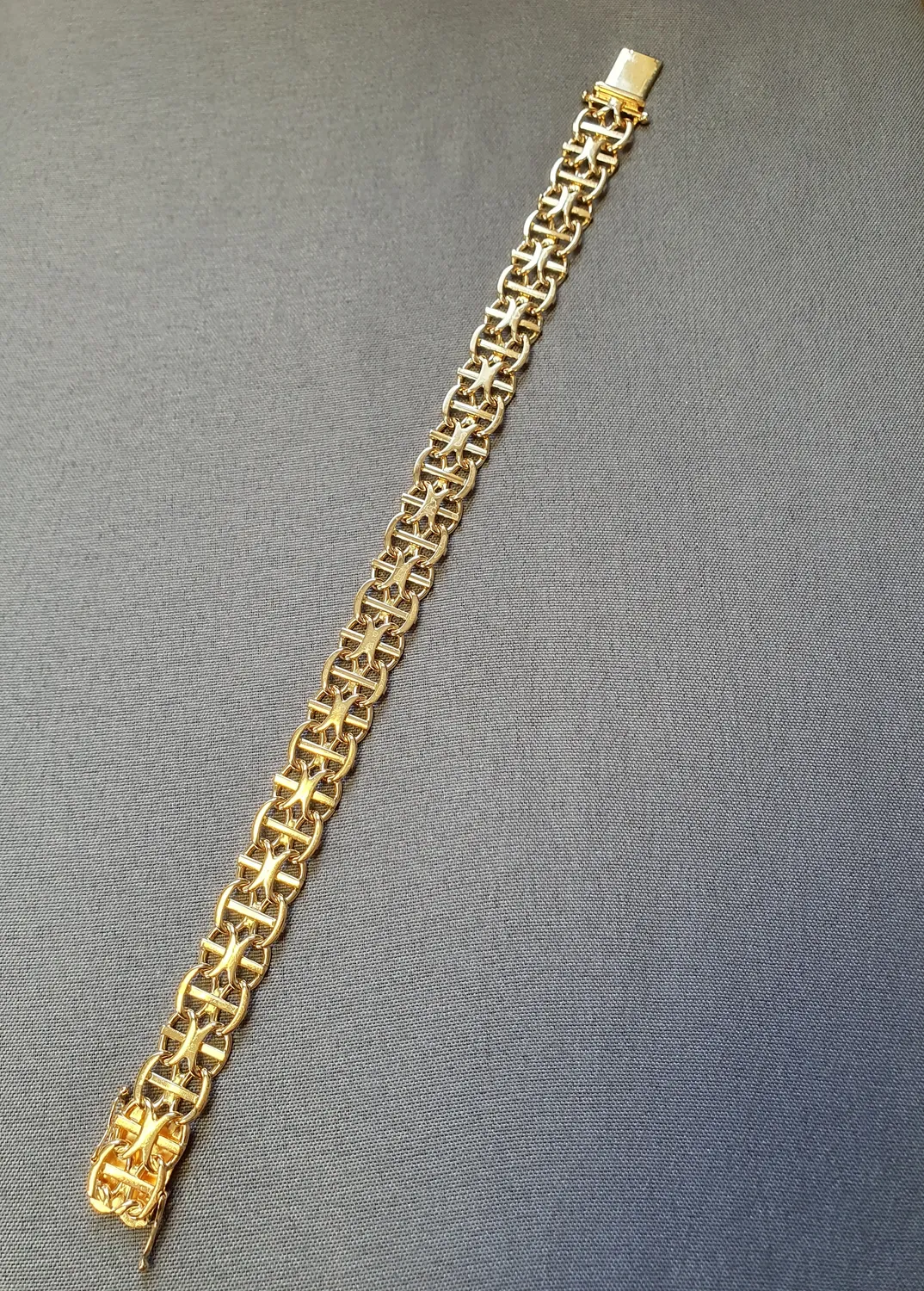 X-länk armband med stav 20cm 25,3gr 18K