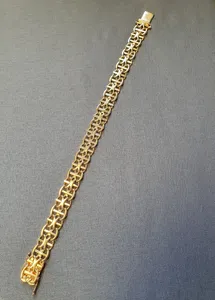 X-länk armband med stav 20cm 25,3gr 18K