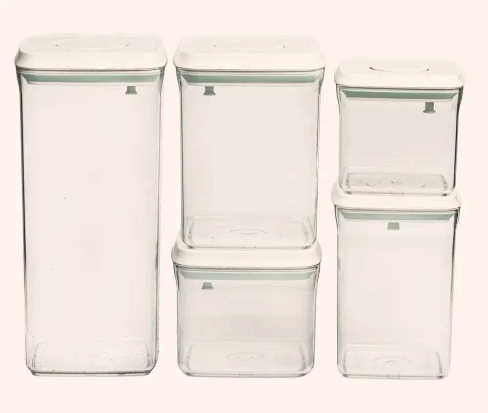 Förvaringsburk med klicklock 5-pack