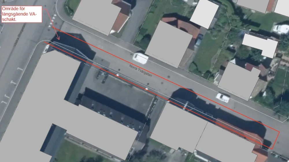 VA-arbete Norra Tvärgatan Osby