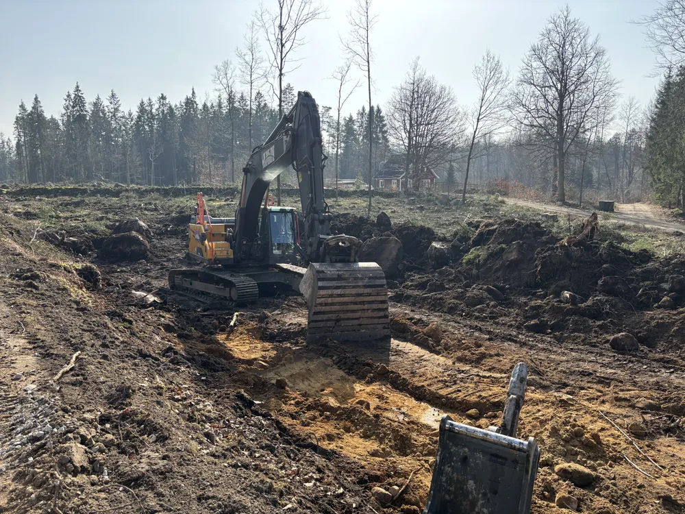 VA-projekt längs gamla järnvägen mellan Sibbhult och Hylta