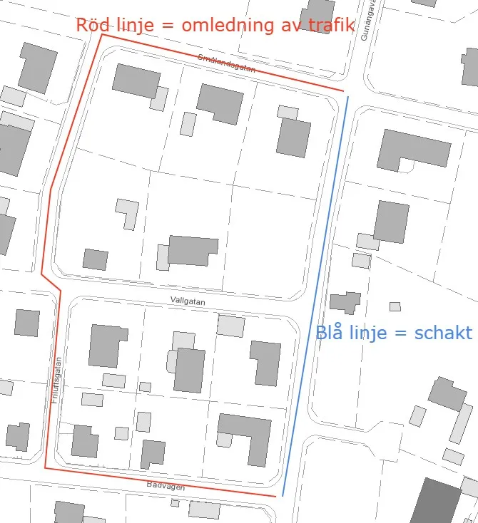 VA-arbete Gunängavägen Osby