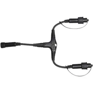 Förgrening T-koppling 2 anslutningar System LED, svart