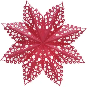 Pappersstjärna Holly 60cm, röd