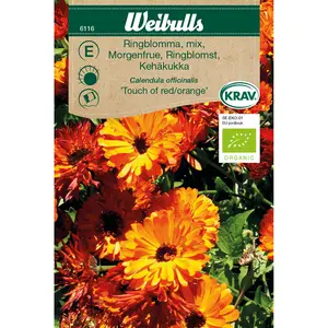 Ringblomma, Mix Touch of red/orange KRAV