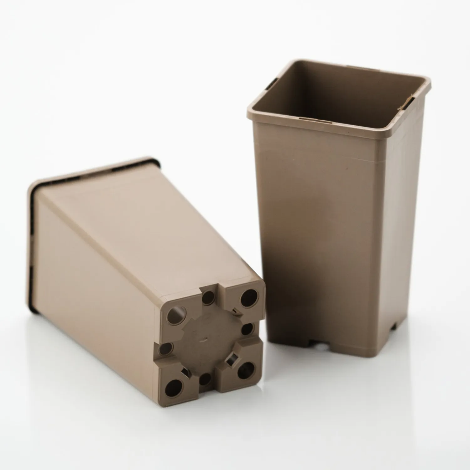 Plastkruka 11 cm fyrkantig extra djup, 5-pack