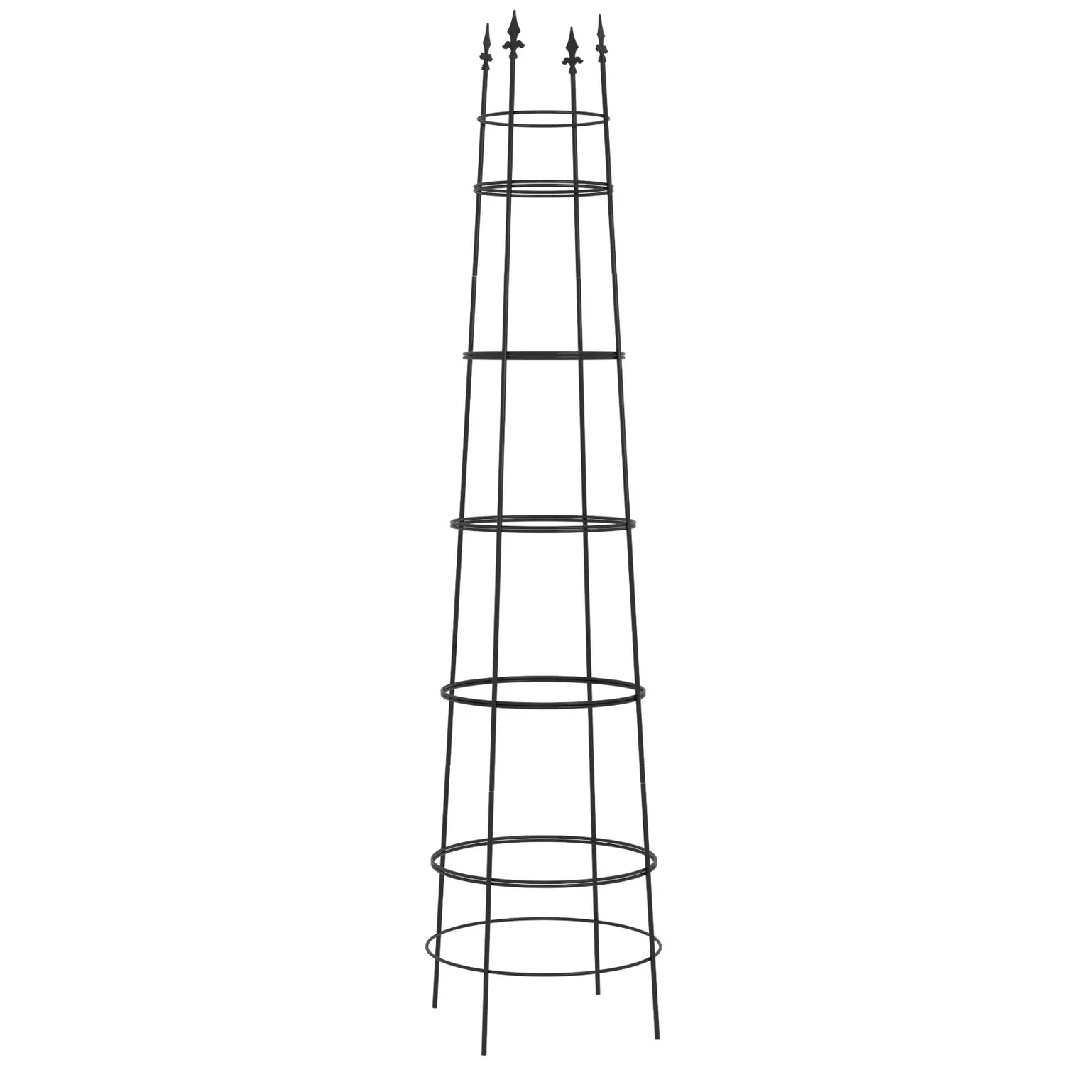 Växtstöd Obelisk 2,4 meter, rost