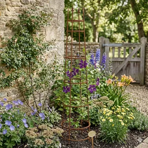 Växtstöd Obelisk 2,4 meter, rost