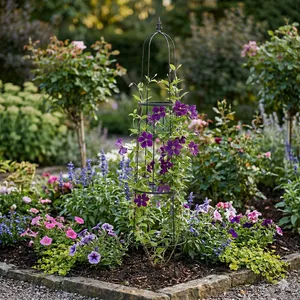 Växtstöd Obelisk 1,95 meter, svart