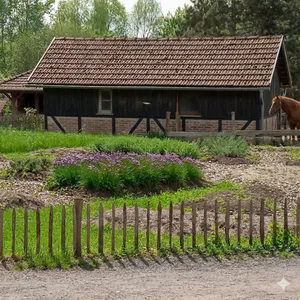 Kastanjestaket gles 0,5 x 10 meter