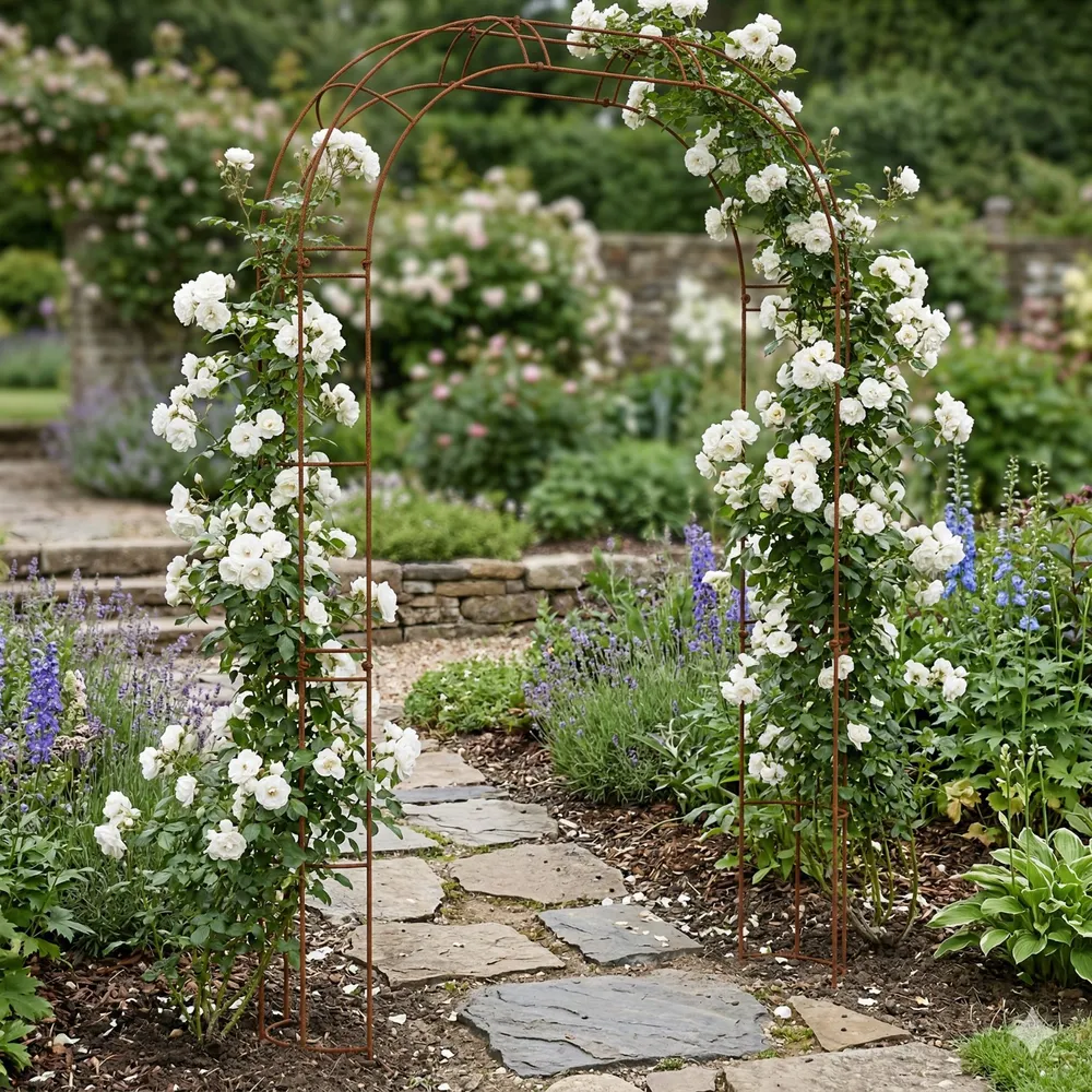 Växtstöd Rosenbåge 2,4 meter, rost