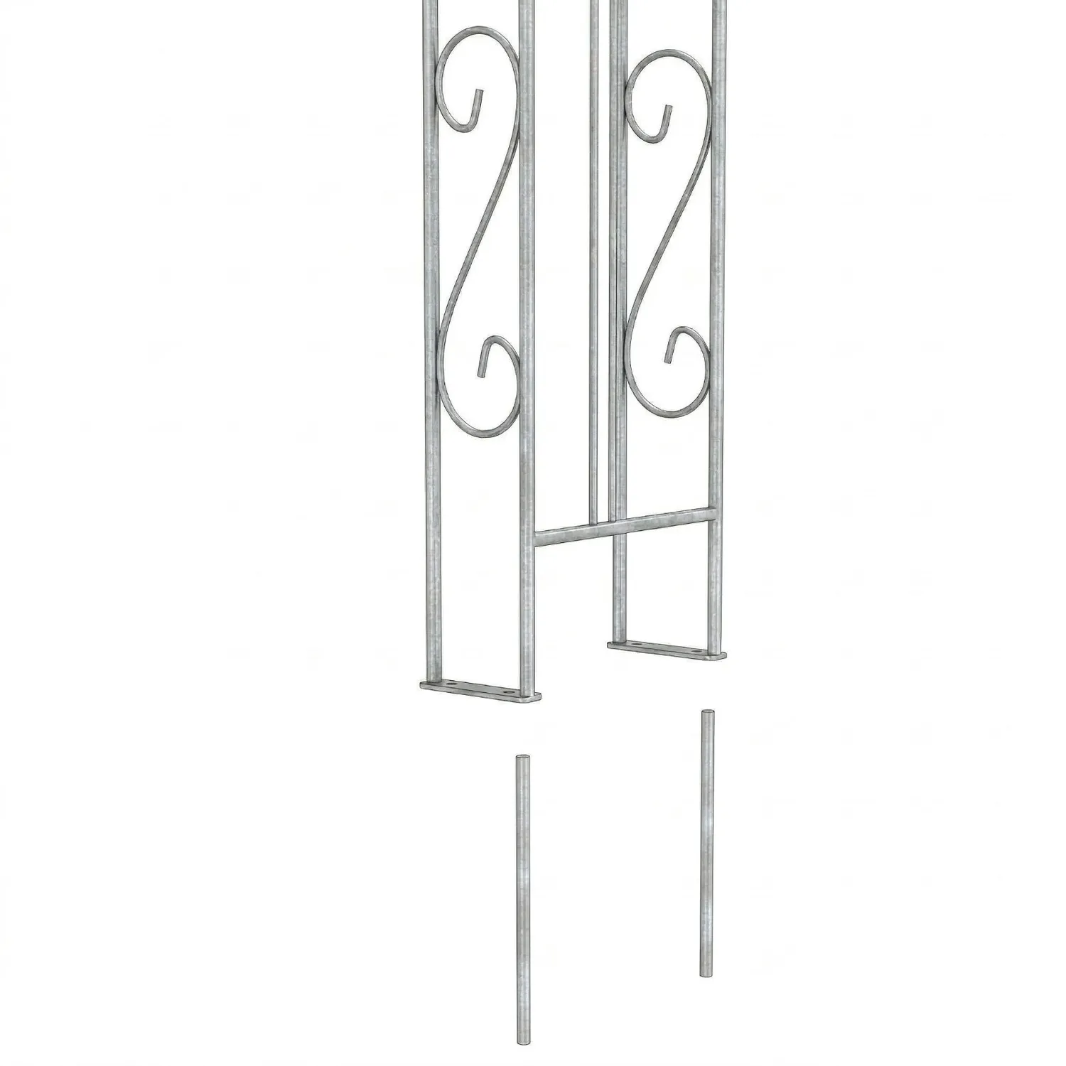 Växtstöd Rosenbåge 2,42 meter, svart