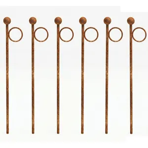 Trädgårdsstaket 80 cm 6-pack, rost