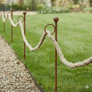 Trädgårdsstaket 80 cm 6-pack, rost