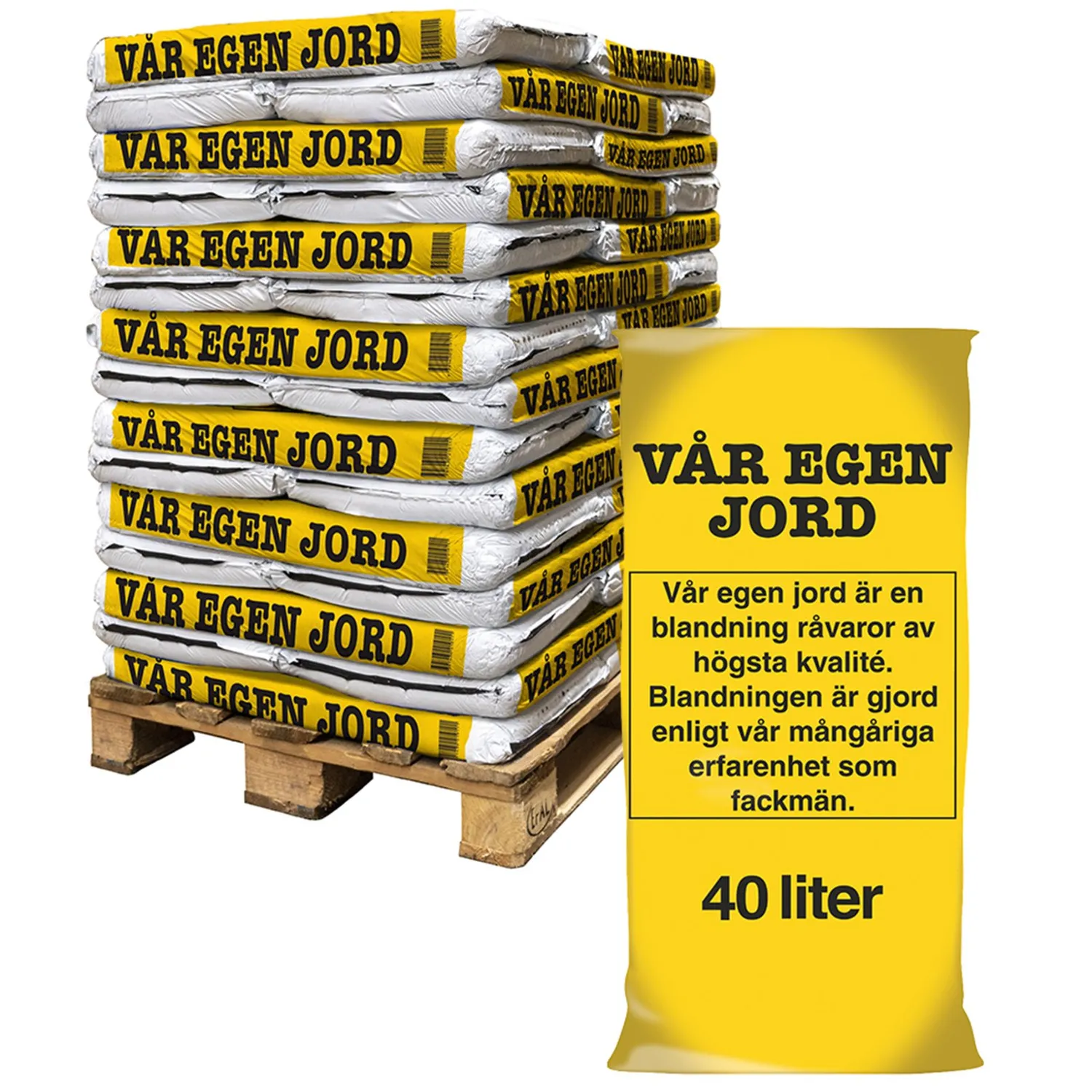 Planteringjord Vår egen, pall 2040 liter