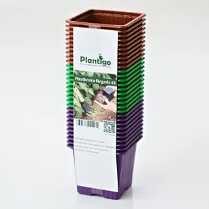 Plastkruka 8 cm färgmix #3, 30 st