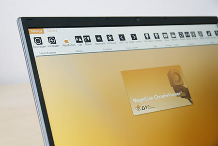 A part of a screen with the ChromeViewer menu on it.