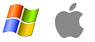 Logos für Windows und Apple