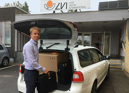 Christofer Casswall, is packing his car with MagniLink products.