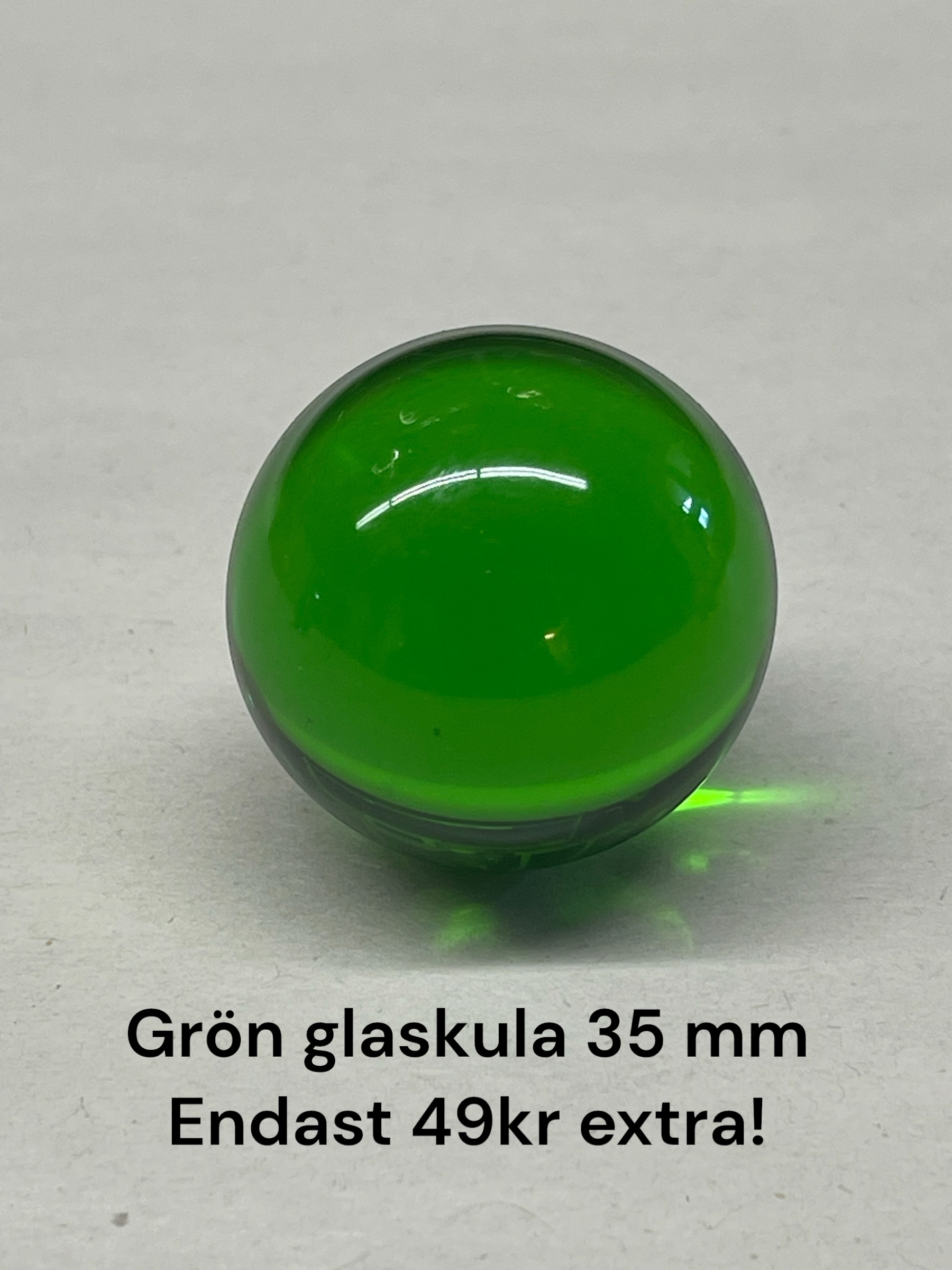 Glaskula Grön 35 mm