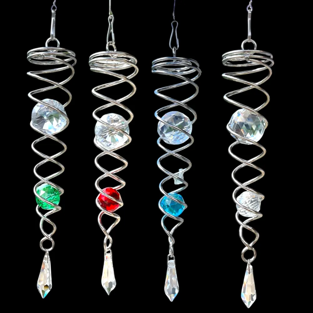 Kristallspiral röd-grön-blå-ofärgad