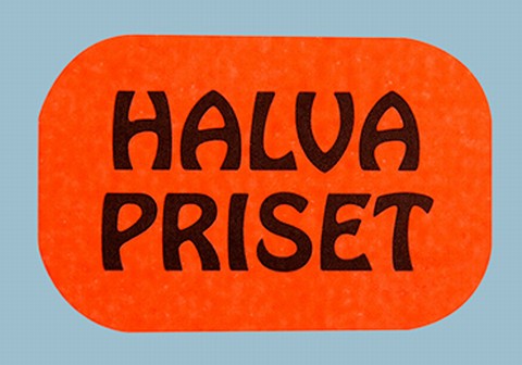 Etikett självhäft. 36x24 fluor röd Halva priset