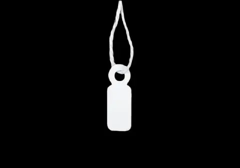 Etikett med snöre 7x19 mm