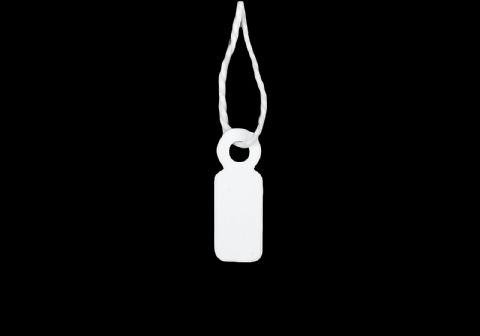 Etikett med snöre 7x19 mm