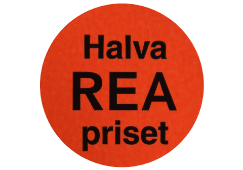 Etikett självh.29mm rund halva reapriset