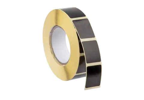 Täcketikett svart 24x20mm