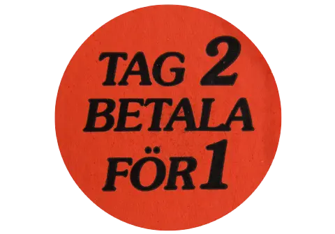 Etikett självhäft 29mm rund tag 2