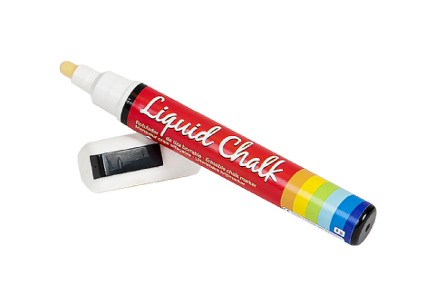 Kalkpenna Apli 5,5 mm vit rund spets