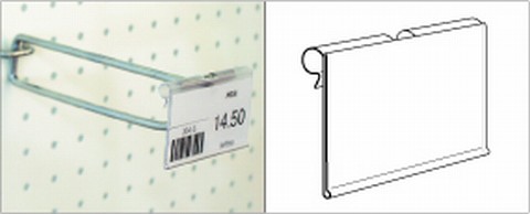 Etiketthållare 105x39mm  transp.