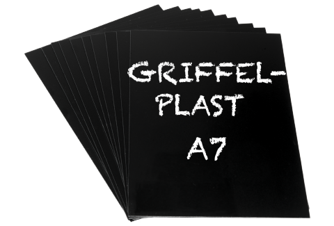 Griffelplast A7 svart PP