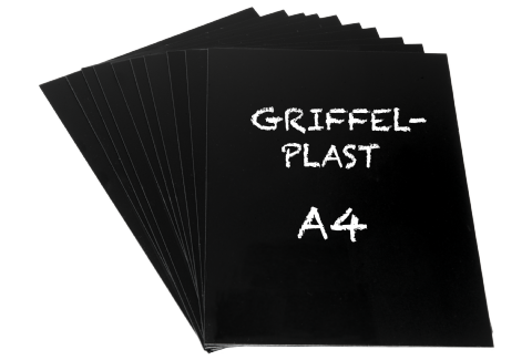 Griffelplast A4 svart PP