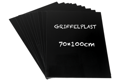 Griffelplast 70x100cm svart PP