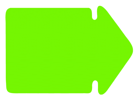 Pil mellan 230x165mm fluor grön