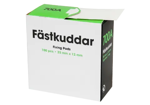 Fästkuddar 25x12mm vita