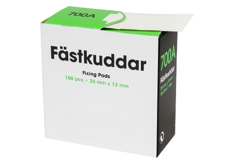 Fästkuddar 25x12mm vita