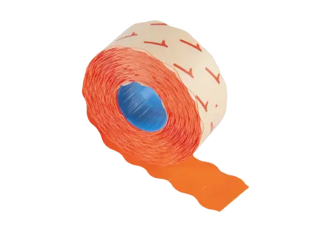 Etikett 26x16 G1 fluor röd