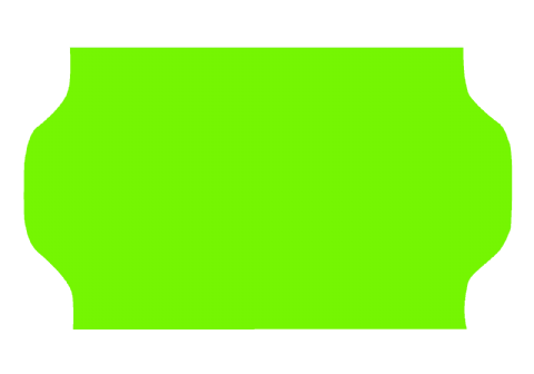 Etikett 32x19 G2 fluor grön