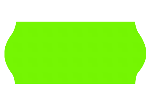 Etikett 26x12 G2 fluor grön