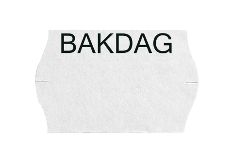 Etikett 26x16 G2 vit tryckt bakdag ök